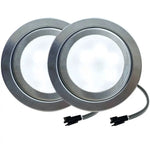 Spot LED argenté moderne adhésif 120° blanc froid 60lm 12V 68mm pièces