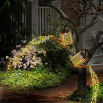 lampes solaires decoratives arrosoir bronze lumiere jaune ajourée rustiqueextérieur led ip65