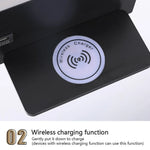lampe murale moderne charge sans fil port usb noir bronze blanc