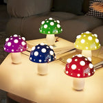 lampe poser champignon enfant rechargeable usb led rouge blanc vert violet bleu moderne chambre