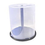 boîte rangement cd dvd 100 disques transparent moderne base noire haute capacité