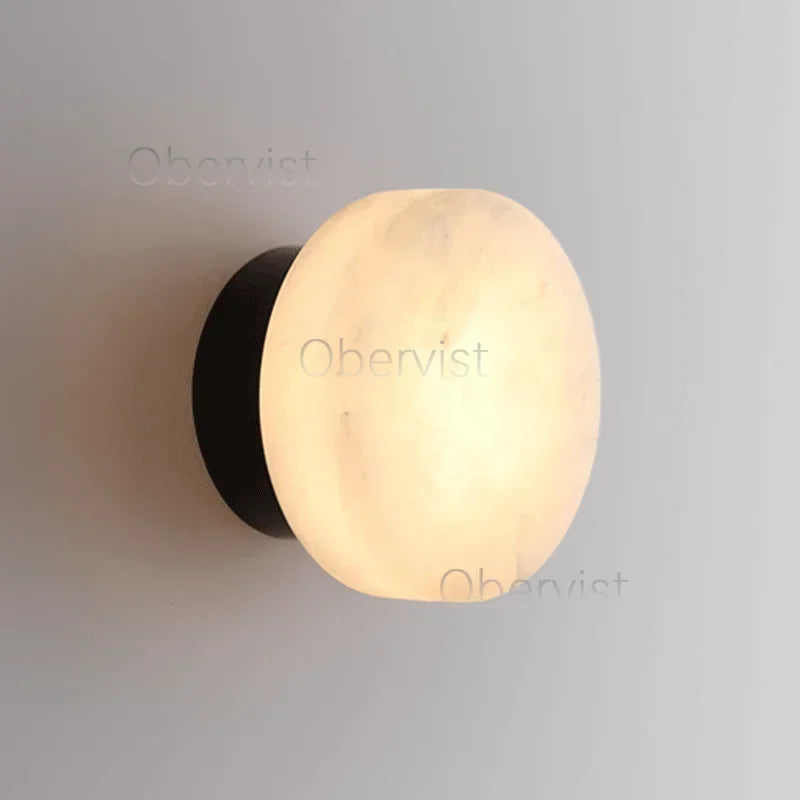 lampe murale cuivre led blanc marbré moderne autonome flux lumineux certifications sécurité