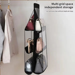 sac rangement noir transparent tissu oxford réutilisable crochet 360° classique durable multiple utilisation