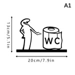autocollant mural minimaliste noir silhouettes personnages cuisine toilettes abstrait chambre cuisine salle bain