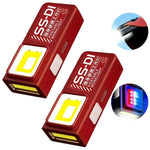 lampe travail portable rechargeable usb led rouge noir violet clips type moderne compact