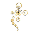horloge murale moderne chiffres brillants argent doré salon décoration circulaire aiguilles heures