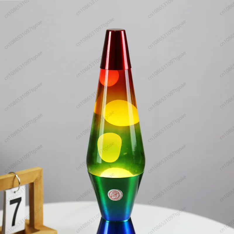 Détail du design conique de la lampe à lave
