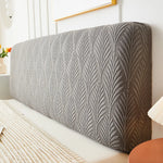 couvre tête moderne feuilles stylisées gris clair beige adhésif maison