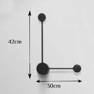 lampes murales modernes minimalistes abstrait cercles tiges noir doré chambre salon