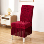 housse chaise moderne imprimé feuilles élastique décoration salon salle manger maison