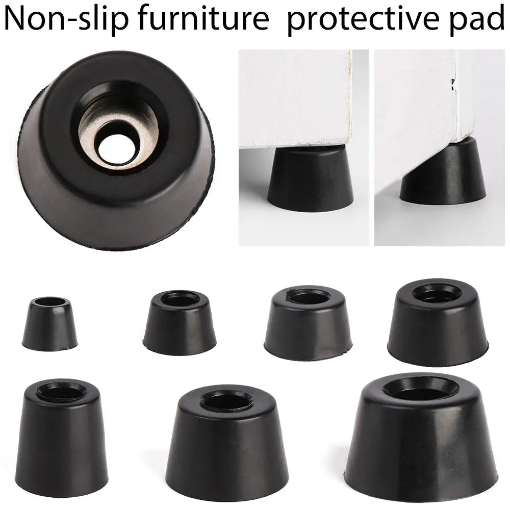 anti dérapement protecteur meubles noir rond conique moderne eyelets 12x8x9mm 14x11x9mm 17x14x10mm 20x16x20mm 25x19x15mm