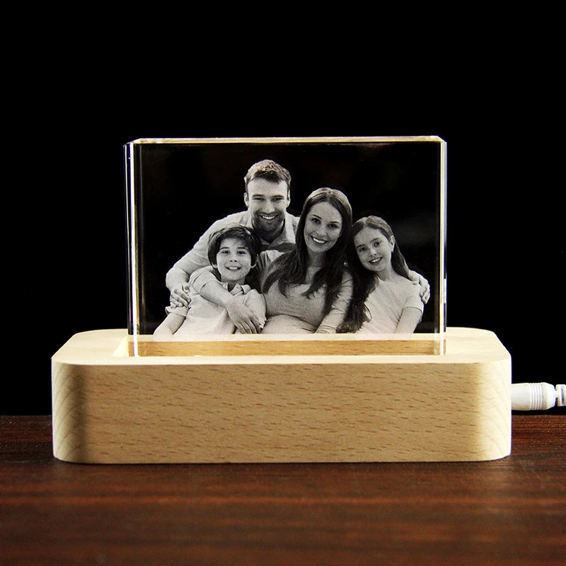 Cadeau personnalisé en cristal K9 avec LED