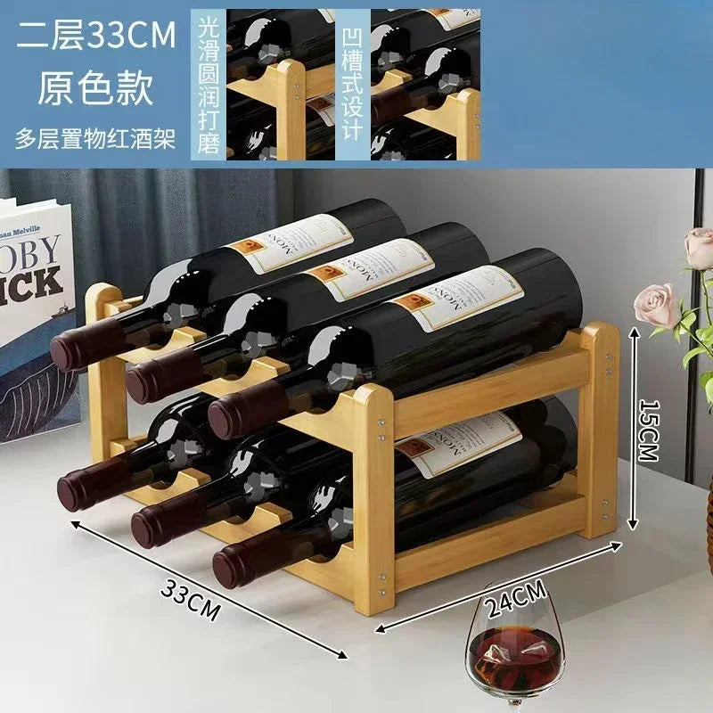 présentoir vin bois moderne marron 43x24cm étages almacenamiento bouteilles décoration maison