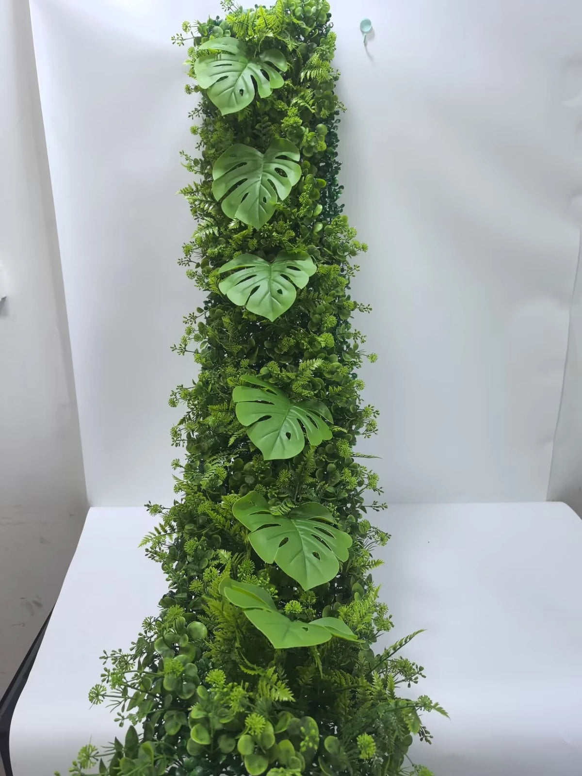 décoration murale moderne plante artificielle feuilles vertes grande petite monsteraintérieur