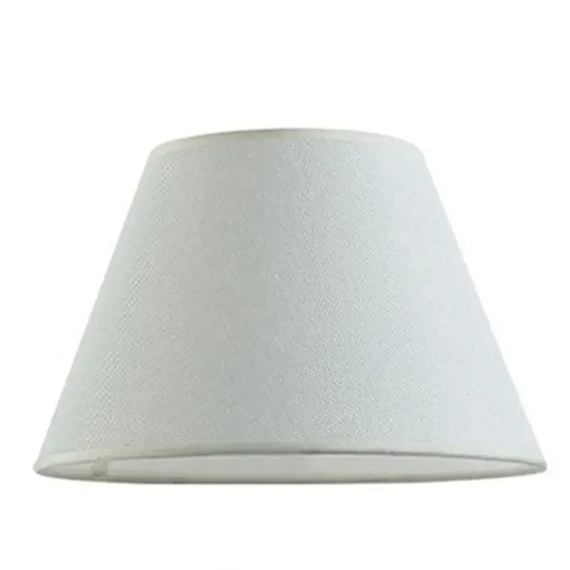 abat jour tissu toile lin blanc beige rouge classique fixations e27 22cm 25cm