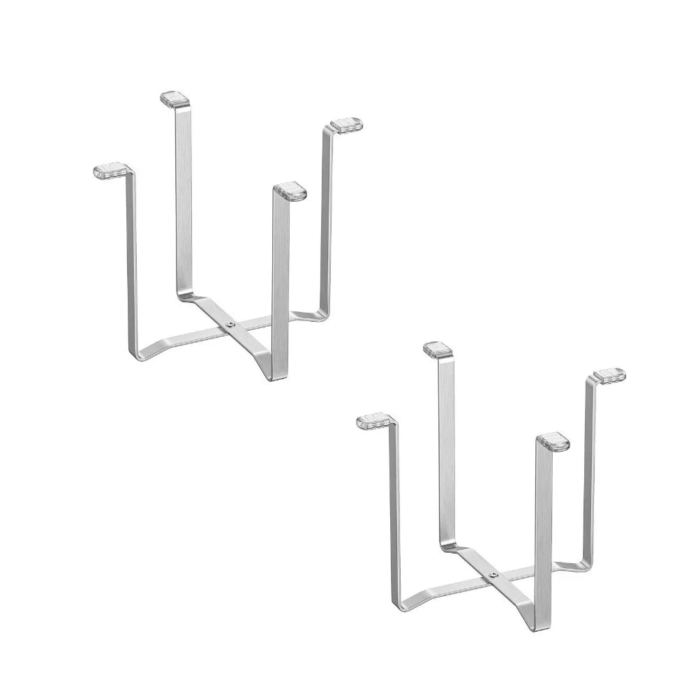 organiseur cuisine support sac poubelle acier inoxydable moderne minimaliste évier restes alimentaires transparent