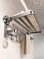 porte serviettes bain argenté moderne fixe sans perçage 37cm 47cm 57cm.linspace()