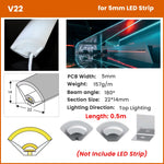 profils lumineux silicone blanc modernes eyelets flexibles led étanches 05m 1m 2m 3m