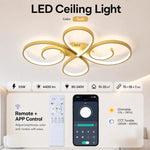 plafonnier led moderne blanc noir or spirales télécommande app variable
