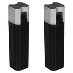 bouteille parfum moderne noire argent brillante chaîne bouleOpaque moderne parfum noir argent