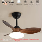 ventilateur moderne lumière led télécommande bois naturel moderne