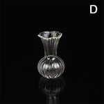 vases verre transparent rayures verticales classique terrarium hydroponique plante d'art artisanat fixations solides