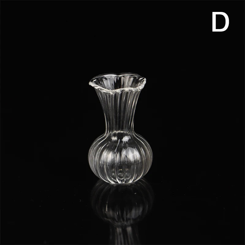 vases verre transparent rayures verticales classique terrarium hydroponique plante d'art artisanat fixations solides