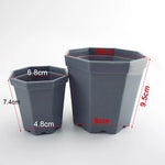 Pots plante modernes plastique blanc noir gris bleu 10x8x9.5cm 6.8x4.8x7.4cm minimaliste