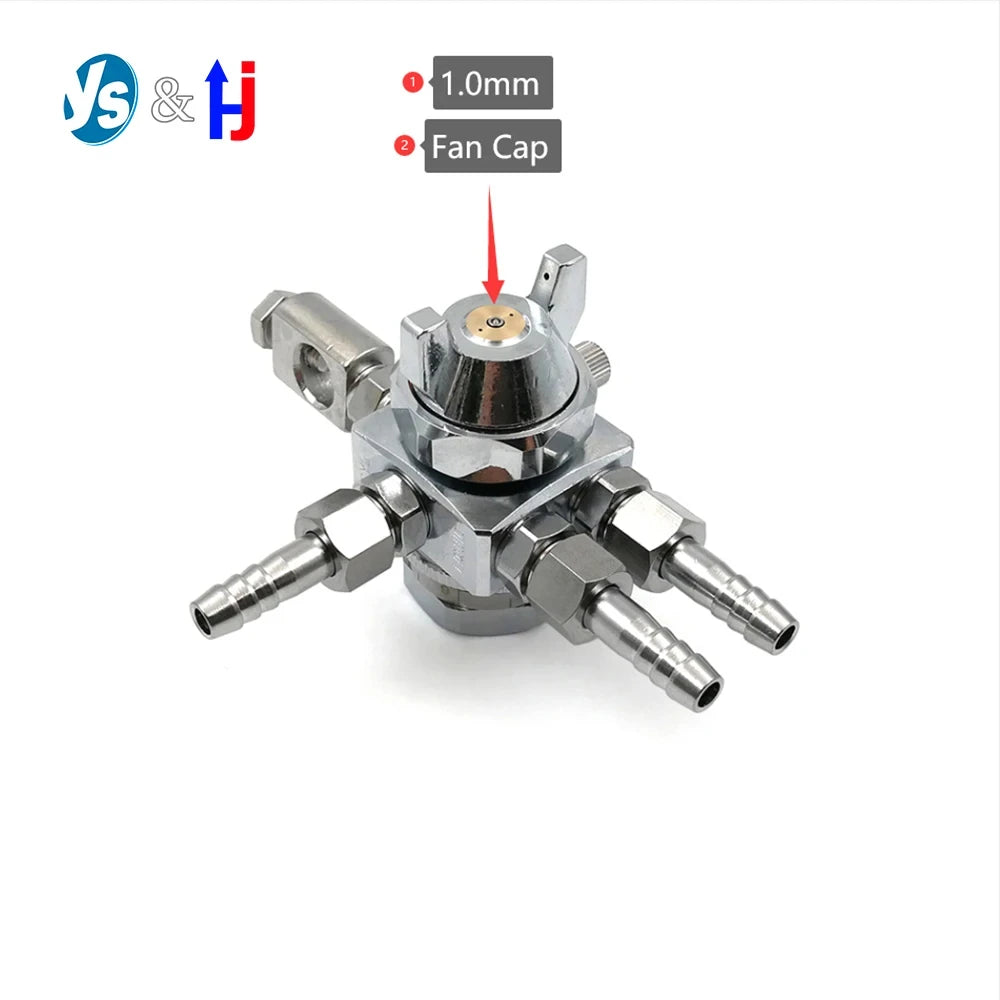 régulateur pression argenté lisse industriel portable 0.5mm 1.0mm 1.3mm 2.0mm deux tubes connexion bouton