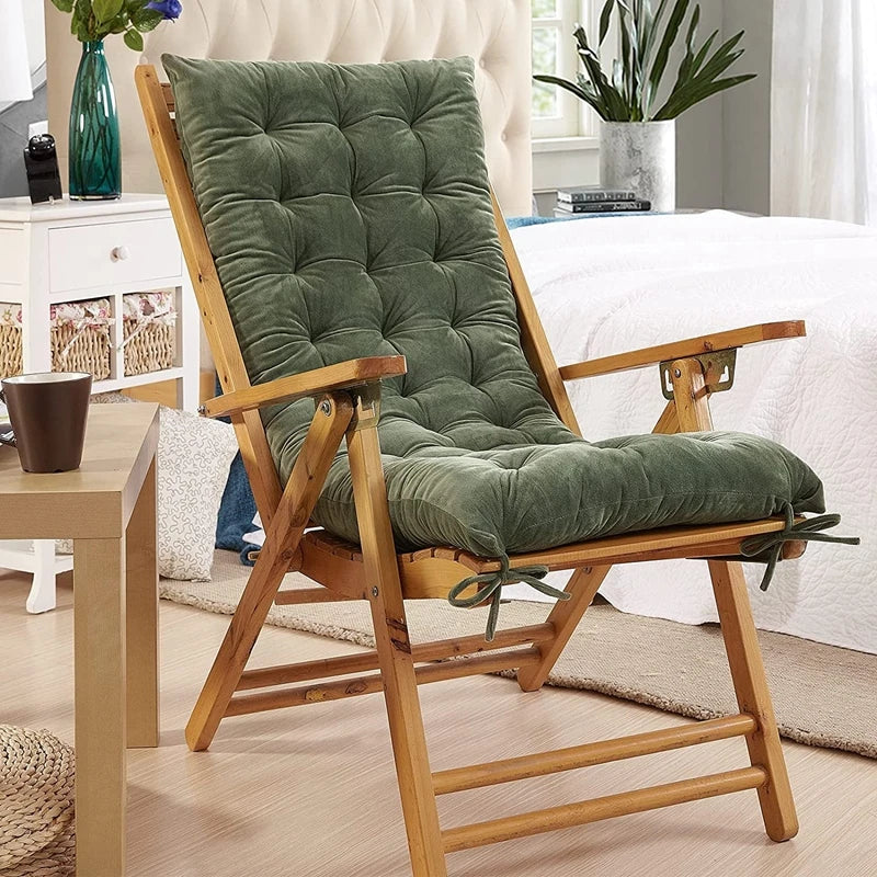 coussin chaise velours boutons vert olive moderne confortable amovible lavable ppcotton polyester rectangulaire adultes