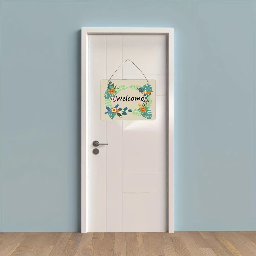 panneau décoratif bois blanc naturel minimaliste cordons suspension 17x23cm 3pcs bricolage décoration murale
