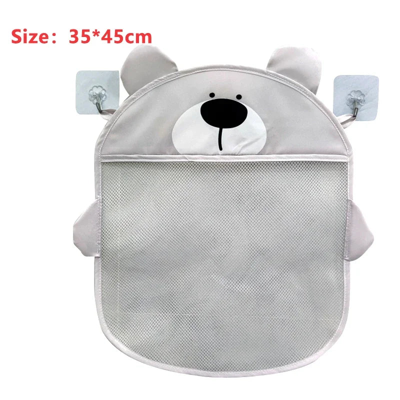 Sac rangement bain maille fine blanc succion moderne jouets bain shampooing savon brosse