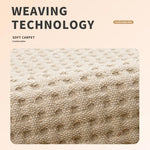 tapis salle bain microfibre beige gris moderne antidérapant absorbant rapide séchage texture géométrique