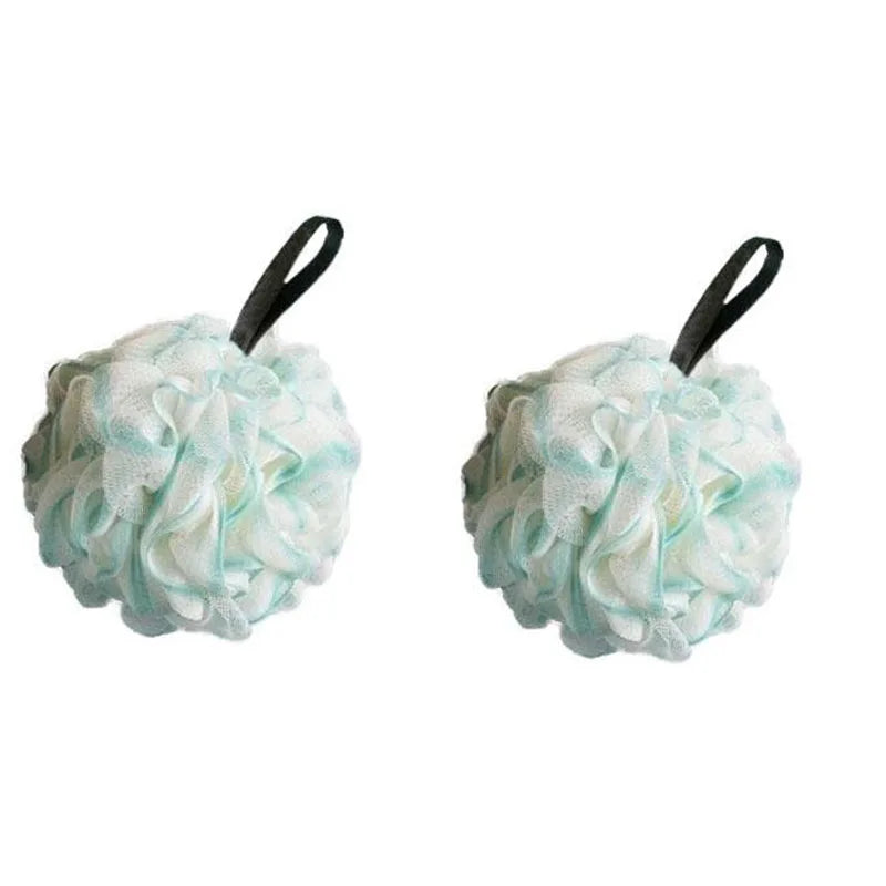 boule bain texture maille couleur beige rose vert moderne anneau noir panier blanc