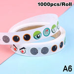 sticker multicolore yeux lèvres sourires adhésif décoration artisanal fête maison fournitures scolaires