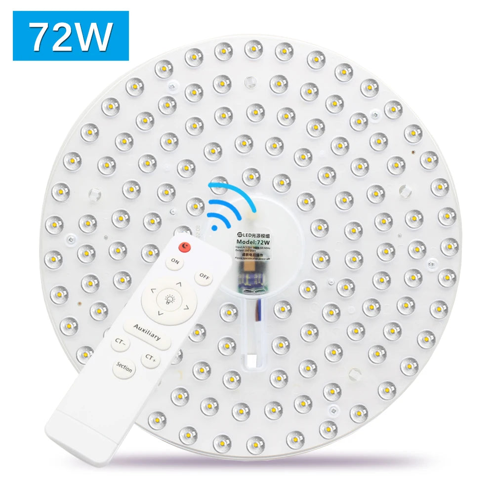 panneau led blanc moderne 285mm aimants télécommande câble alimentation 72w
