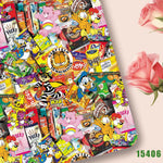 tissu polyester coton 140x50cm patchwork poupées rideaux diy one piece personnages animés multicolore motifs