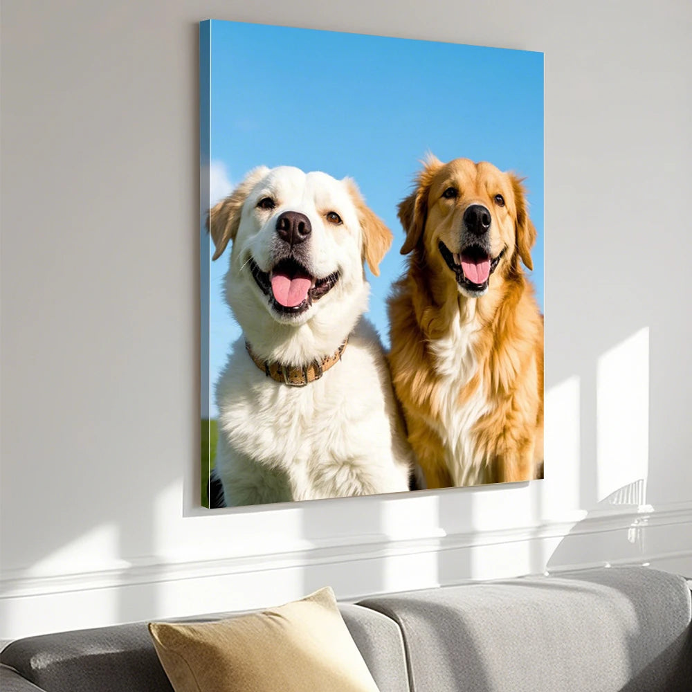 Galerie murale avec plusieurs affiches photo personnalisées de différentes tailles