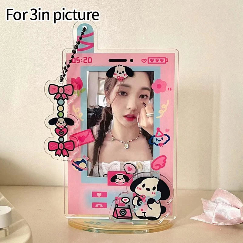 cadre photo transparent moderne clips motifs animaux don't touch police rouge blanc bleu rose