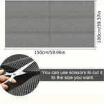 tapis antidérapant noir treillis alvéolaire utilitaire minimaliste 150x100cm cuisine tiroirs comptoirs