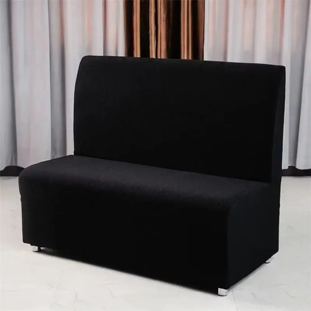housse banc moderne tissu carreaux polyester lavable machine antidérapante bleu noir rouge