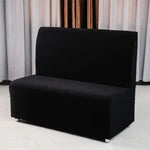 housse banc moderne tissu carreaux polyester lavable machine antidérapante bleu noir rouge