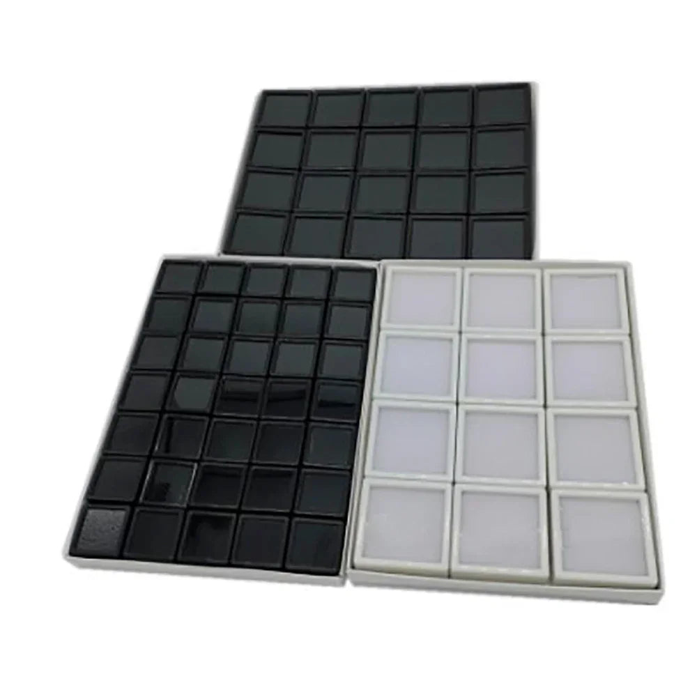 boîtes bijoux noir blanc compartiments carrés moderne storage box organizer showcasegems