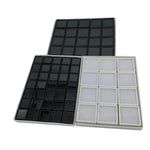 boîtes bijoux noir blanc compartiments carrés moderne storage box organizer showcasegems