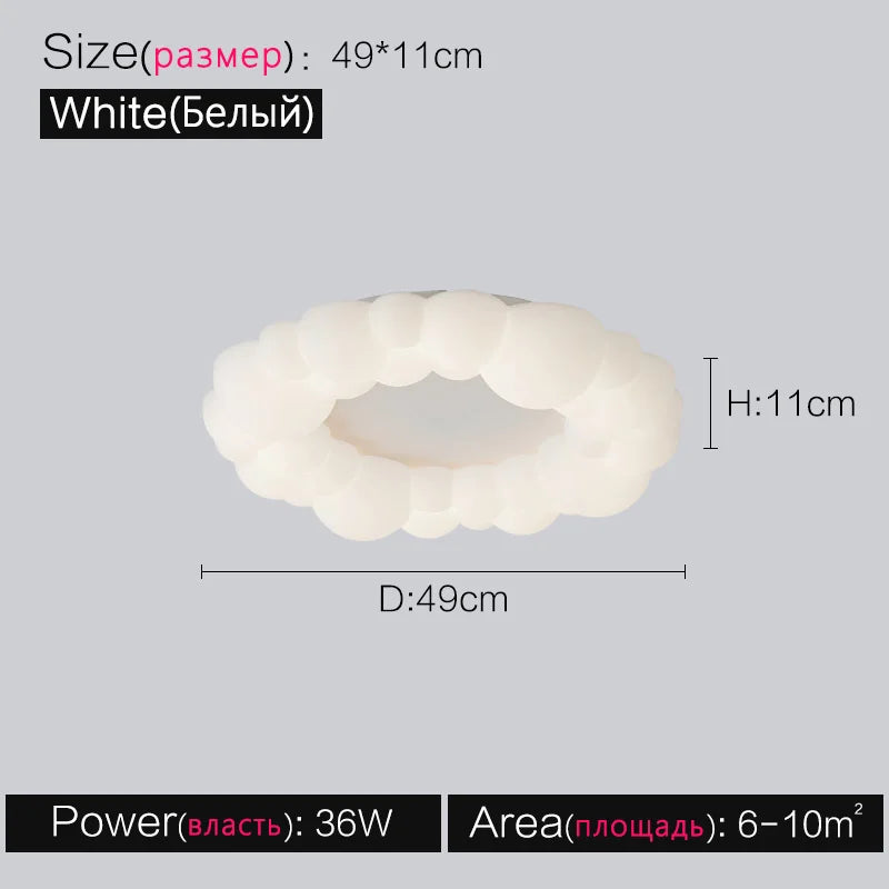 luminaire suspendu moderne blanc sphères diffusion lumineuse chambre salon étude entrée led dimmable