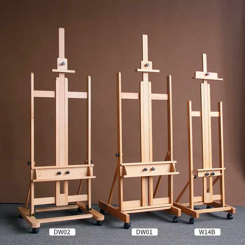 chevalet artistique bois naturel classique réglable pliable étagère tabouret