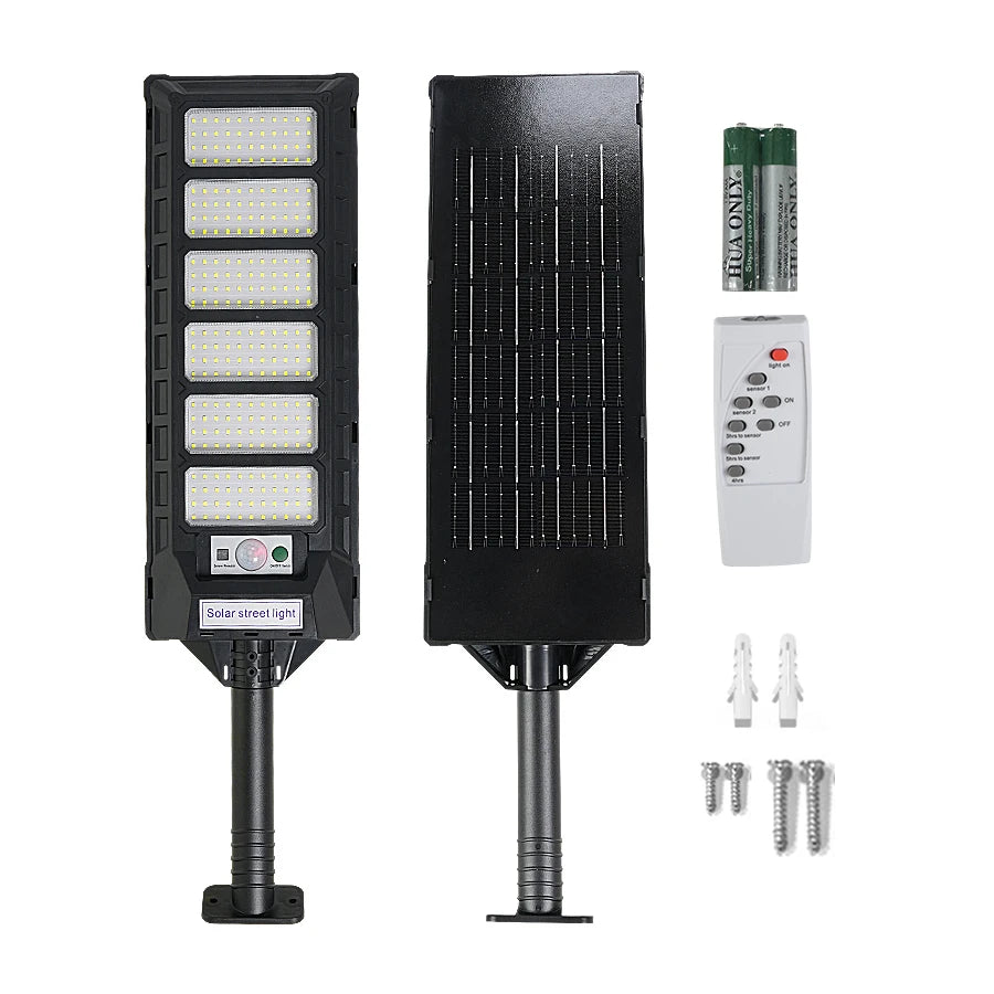 lampe solaire extérieure noire ip66 led moderne télécommande contrôle distant fixations murales