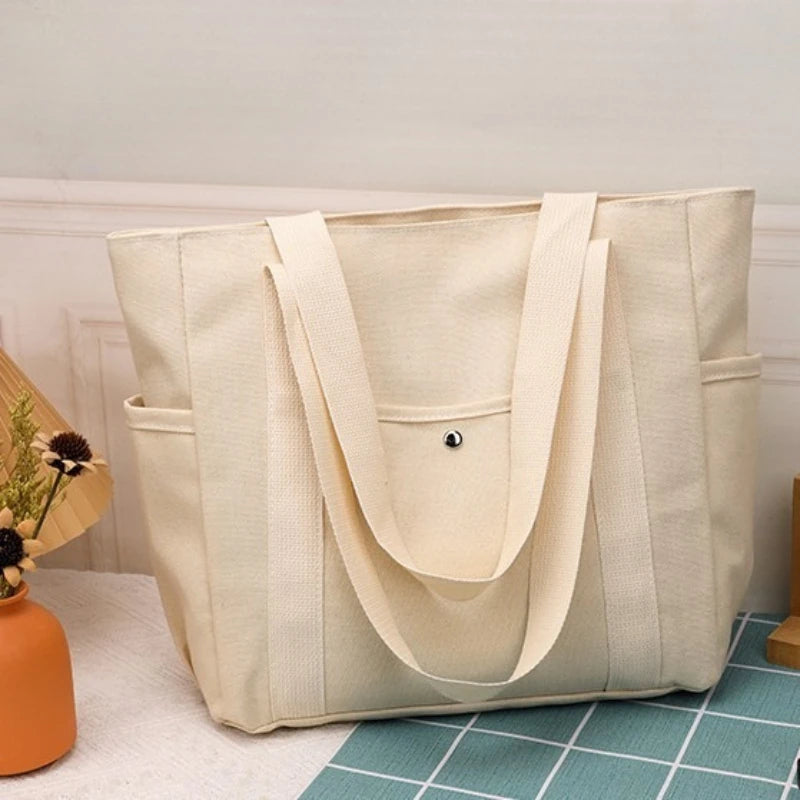 sac main blanc motif personnage rose fermeture eclair poignees detachables casual