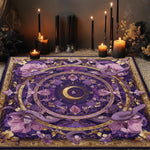 tapis astrologiques motifs magiques tarot divination esoterique decoratif quartz amethyste