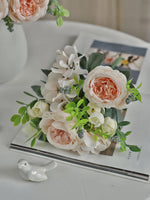 bouquets fleurs artificielles pivoine roses hortensias vases décor maison anniversaire mariage